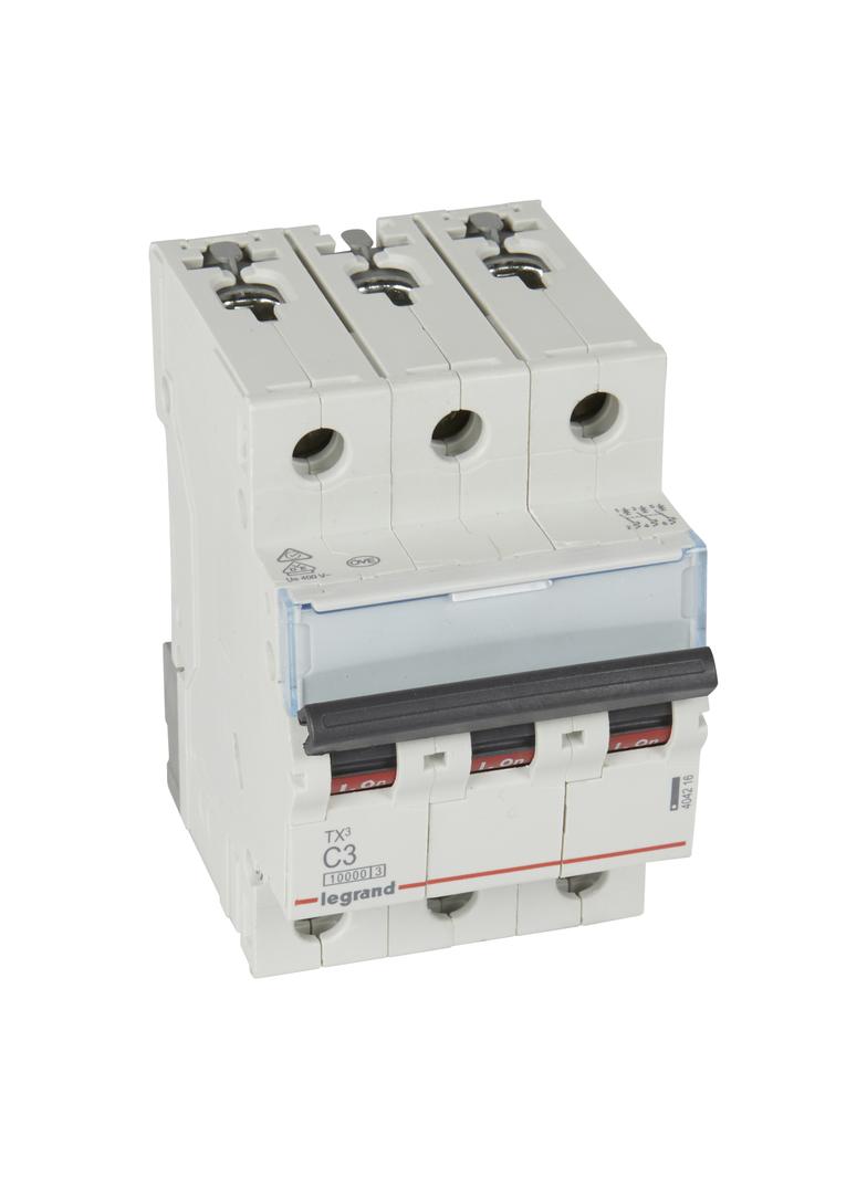 WYŁĄCZNIK NADPRĄDOWY S 313 3P C 3A 10000A SERII TX3, Legrand