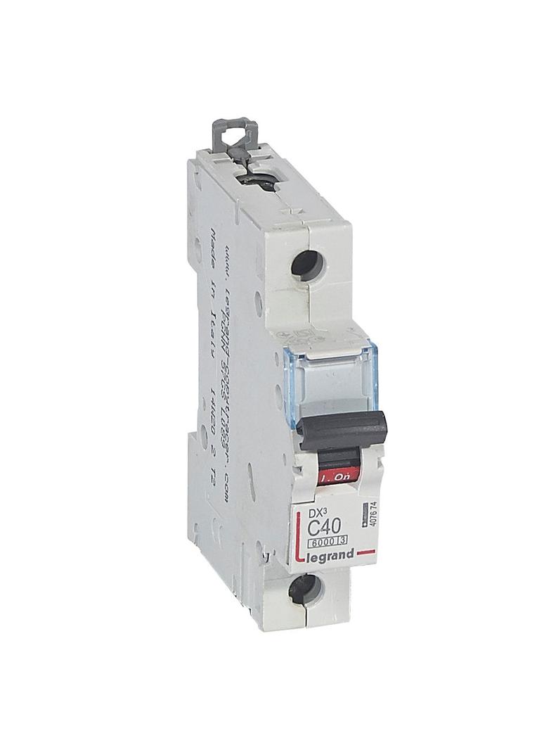 Wyłącznik Nadprądowy S 301 1P C40A 6kA DX3 407674 LEGRAND