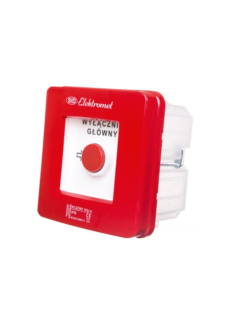 Wyłącznik alarmowy 1Z 1R 12A /WYŁĄCZNIK GŁÓWNY/ IP55 WGp-1s 921590 ELEKTROMET