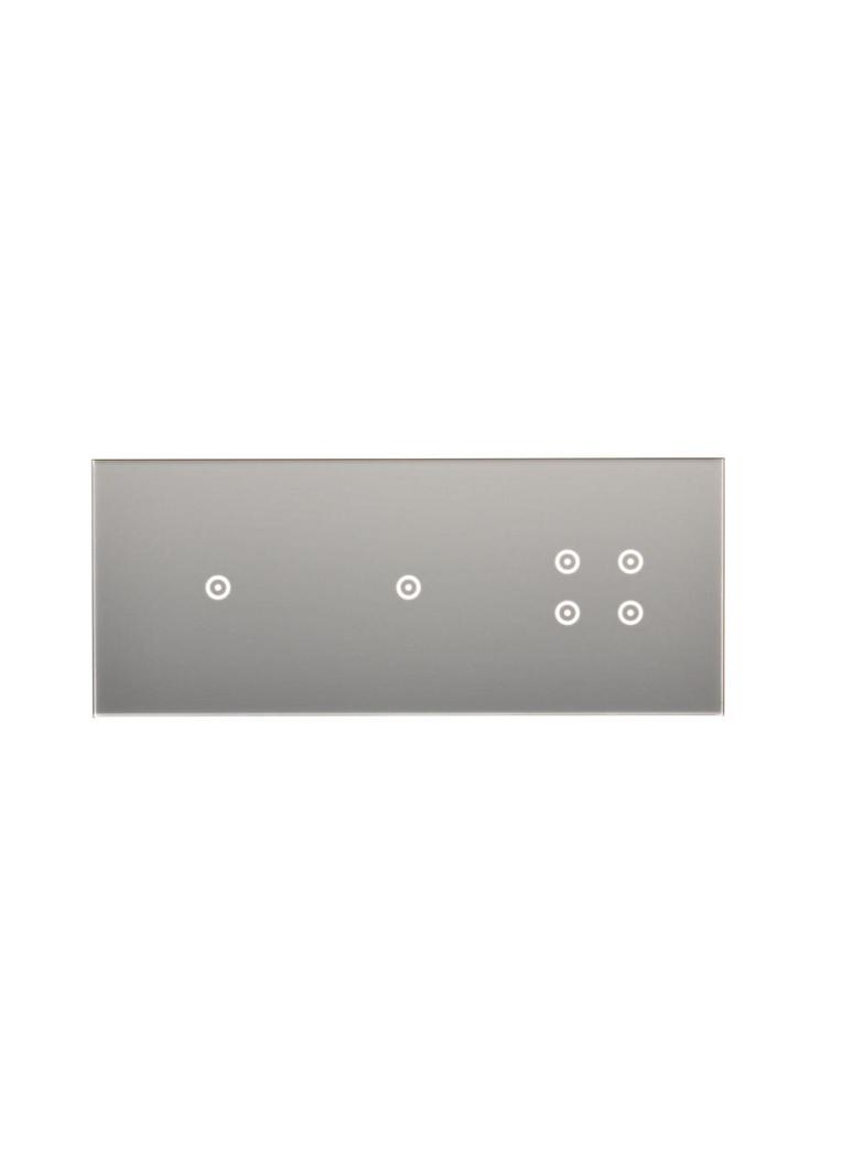Simon 54 Touch Panel dotykowy S54 Touch 3 moduły 1 pole dotykowe + 1 pole dotykowe + 4 pola dotykowe srebrna mgła DSTR3114/71 KONTAKT