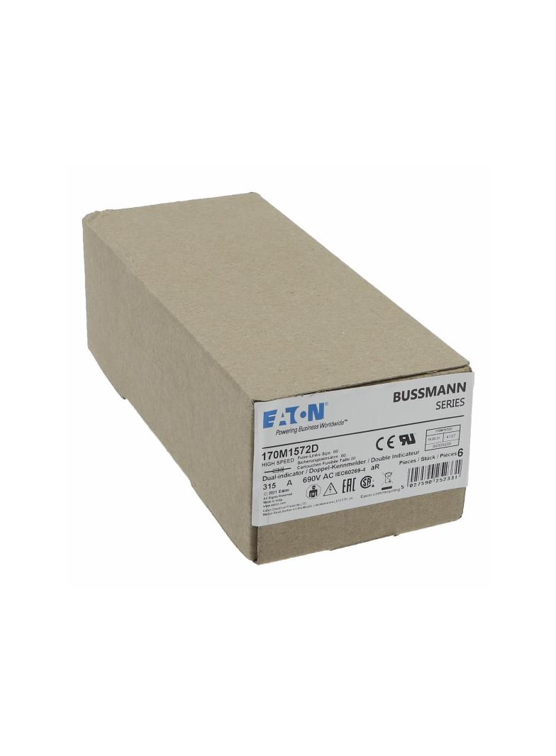 FUSE 315A 690V aR DIN NH00 HSDNH Wkładka szybka 315A 690V aR DIN NH00 podwójny wskaźnik 170M1572D EA