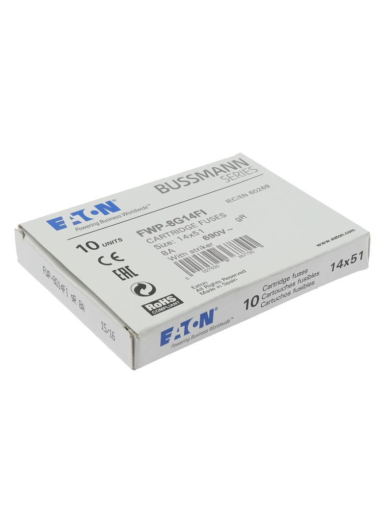 8A 690V AC gR 14X51mm FUSE WITH STRIKER Wkładka szybka 8A AC 690V 14x51 gR IEC UL wybijak FWP-8G14FI