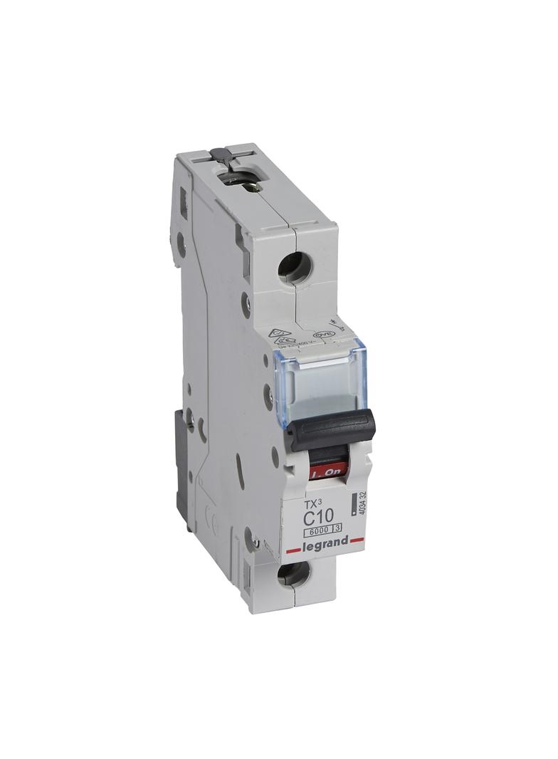 WYŁĄCZNIK NADPRĄDOWY S 301 1P C 10A 6000A SERII TX3, Legrand