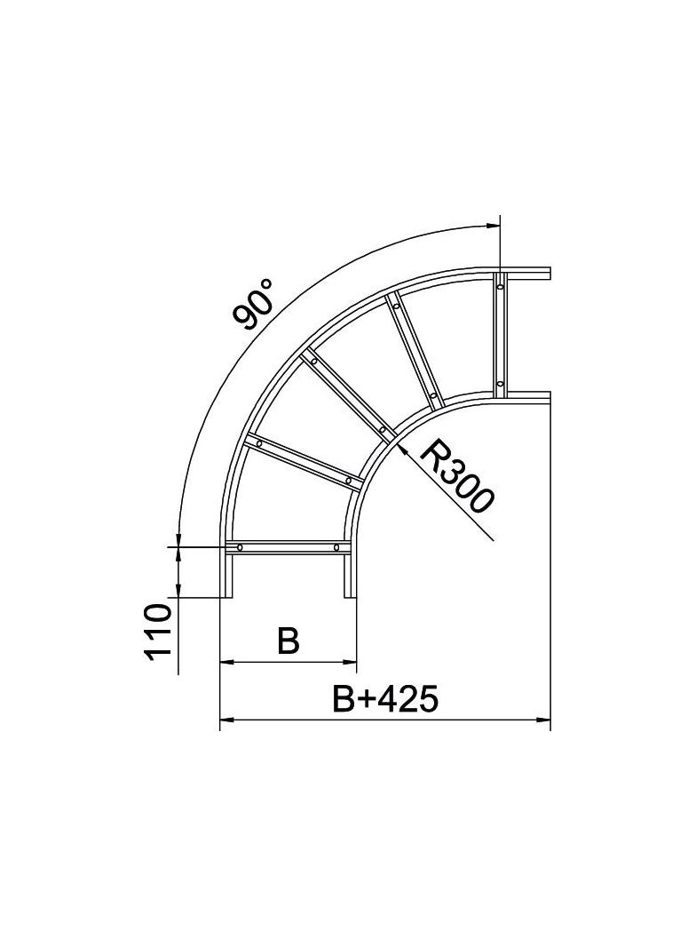 SLB90 11100R3 FT Łuk 90°