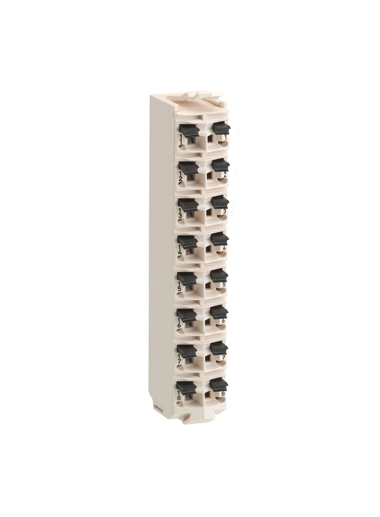 Modicon TM5, blok zacisków sprężynowych, 16 zacisków, biały