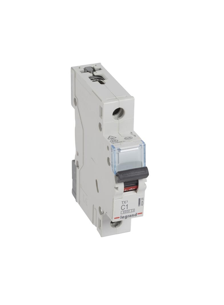 WYŁĄCZNIK NADPRĄDOWY S 301 1P C 1A 6000A SERII TX3, Legrand