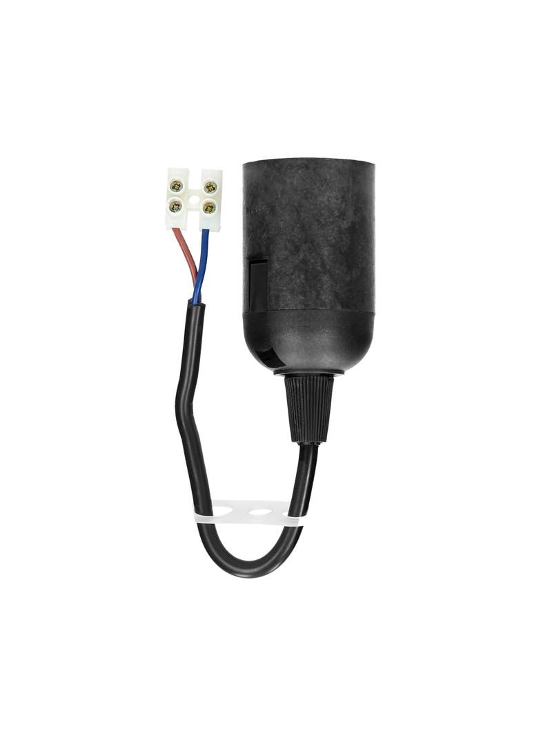 Oprawka remontowa E27, czarna, zestaw 50 szt.