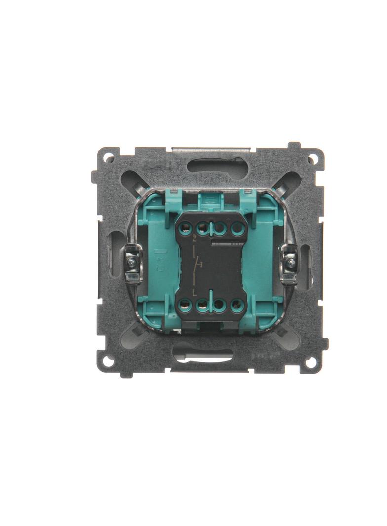 Simon Basic Przycisk światło 16A z. śrub. srebrny mat