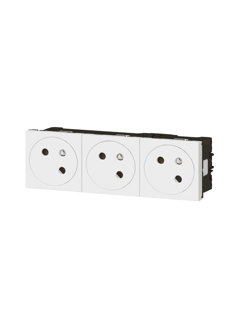 Mosaic Gn 3x2P+Z Podłączenie Przez Zac Automatyczne-6 Modułów Białe 16A-250V 278165L LEGRAND