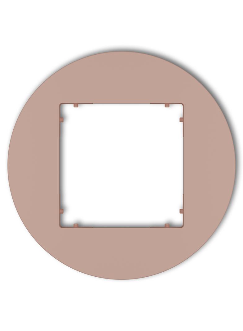 MINI Ramka uniwersalna pojedyncza okrągła z tworzywa łososiowy