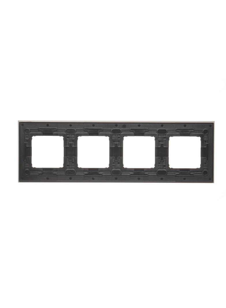 Simon 54 Nature Ramka 4-krotna Nature-Metal INOX YANG IP20/IP44* (*IP44-należy zastosować zestaw uszczelek DUN4) DRN4/76 KONTAKT