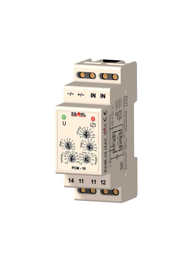 PRZEKAŹNIK CZASOWY 24V AC/DC TYP: PCM-10/24V