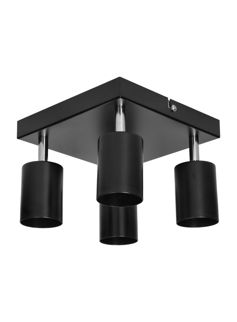 DOA SP 4, oprawa ścienno-sufitowa, GU10 max. 4x50W, IP20, czarna, kwadrat