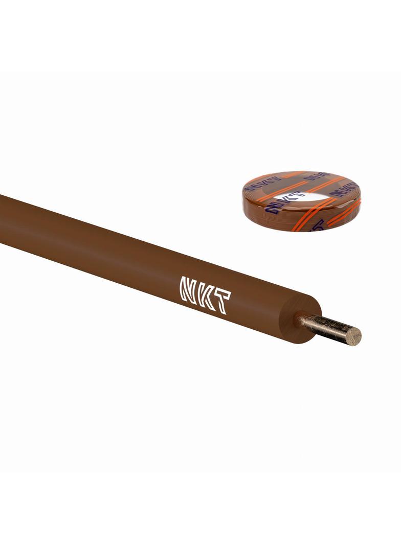 Przewód instalacyjny H07V-U (DY) 4mm2 brązowy 450/750V /100m/ NKT