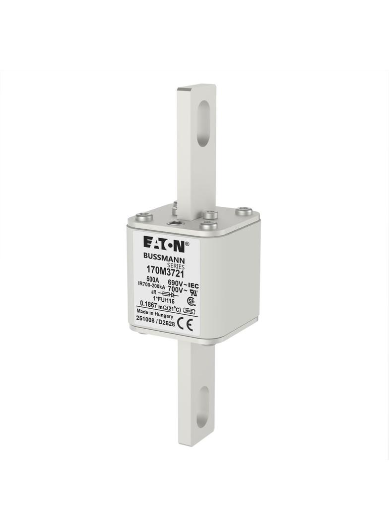 FUSE 500A 690V 1*FU/115 AR UC Wkładka szybka 500A AC 690V rozmiar 1 45x45x148 mm aR, 170M3721 EATON