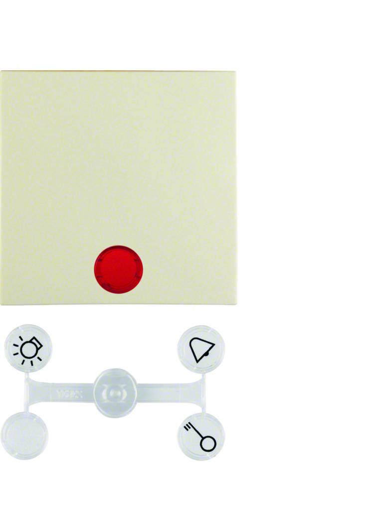BERKER B.Kwadrat Klawisz z 5 dołączonymi soczewkami do łączników 1-klawiszowych krem 5316218992 HAGE
