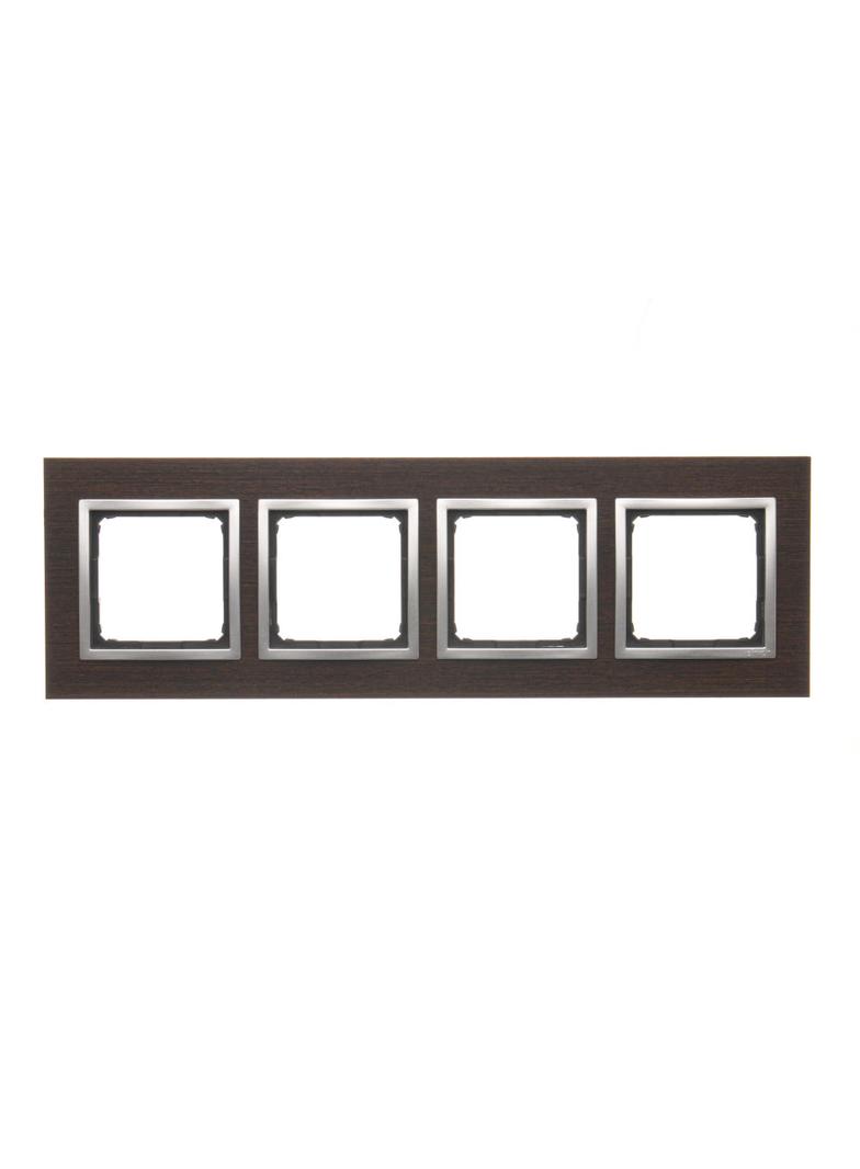 Simon 54 Nature Ramka 4-krotna Nature-Drewno SREBRNE WENGE IP20/IP44* (*IP44-należy zastosować zestaw uszczelek DUN4) DRN4/84 KONTAKT