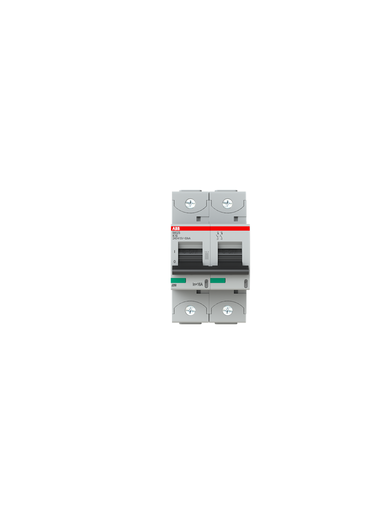 S802S-K16 Wyłącznik nadprądowy 50kA 2P K16A 2CCS862001R0467 ABB