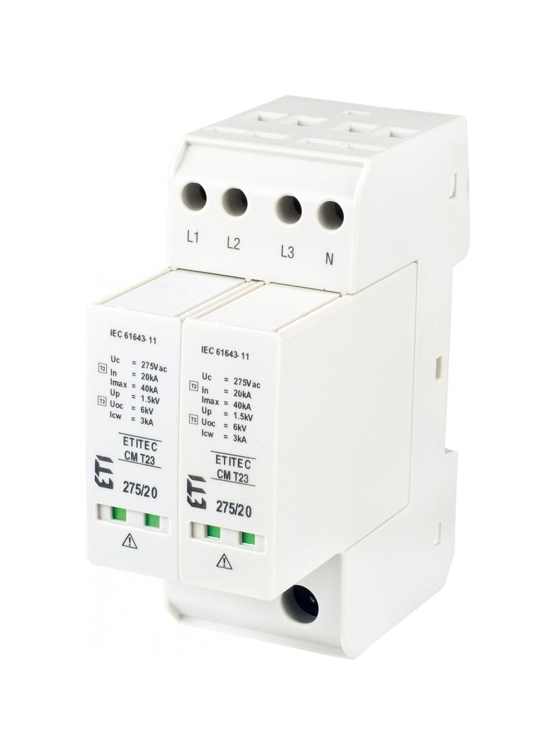 Ogranicznik przepięć T2+T3 (C+D) TEC CM T23 275/20 4+0 RC 002440653 ETI