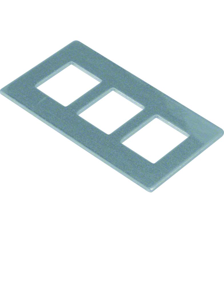 tehalit.GB-EG Płytka montażowa GTVD2/300 3xRJ45 19,3x14,8 aluminium GTVDM013 HAGER
