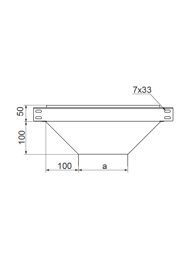 Trójnik redukcyjny 100x50mm Grubość 1,00 mm TRBJ100H50 155601 BAKS