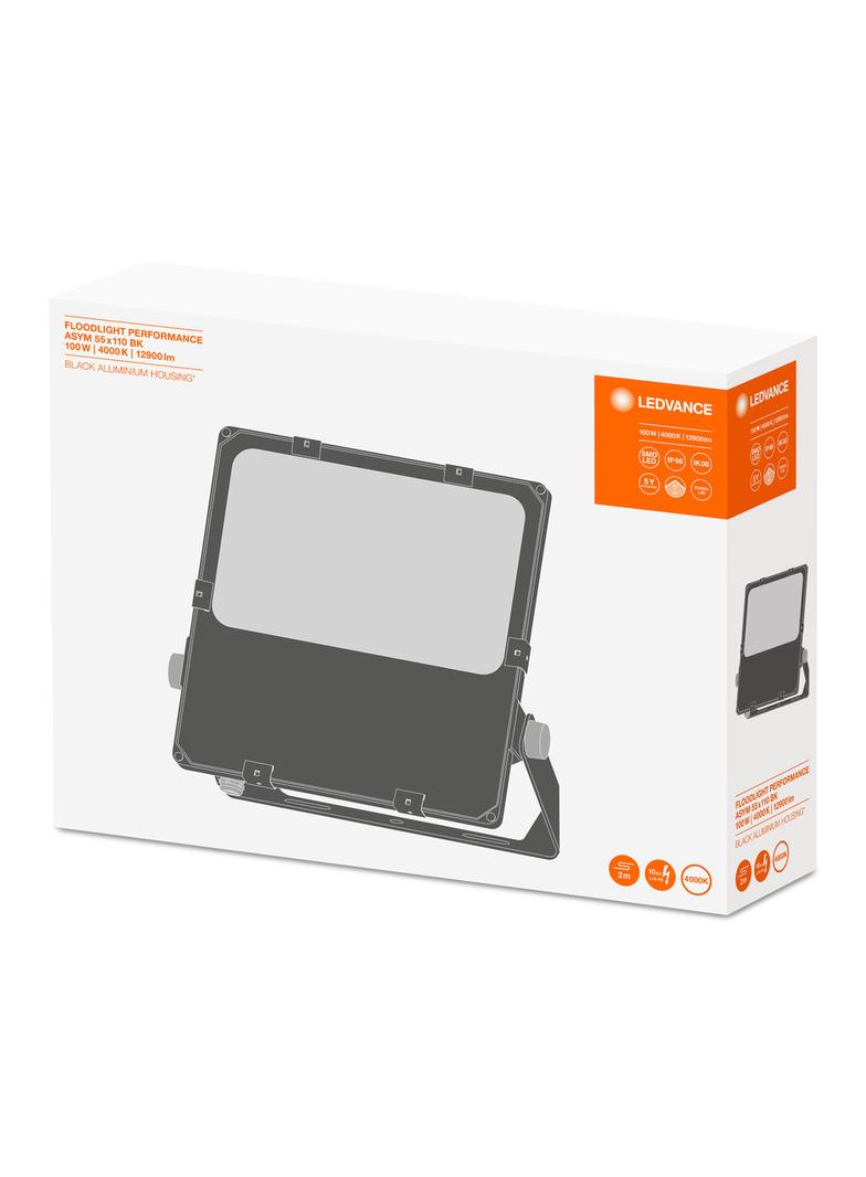 Naświetlacz FLOOD LED PERFORMANCE 100W 4000K ASYM 55x110 black