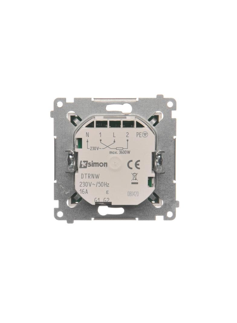 Simon 54 Regulator temperatury z wyświetlaczem z czujnikiem wewnętrznym 16(2) A 230V złoty mat DTRNW.01/44 KONTAKT