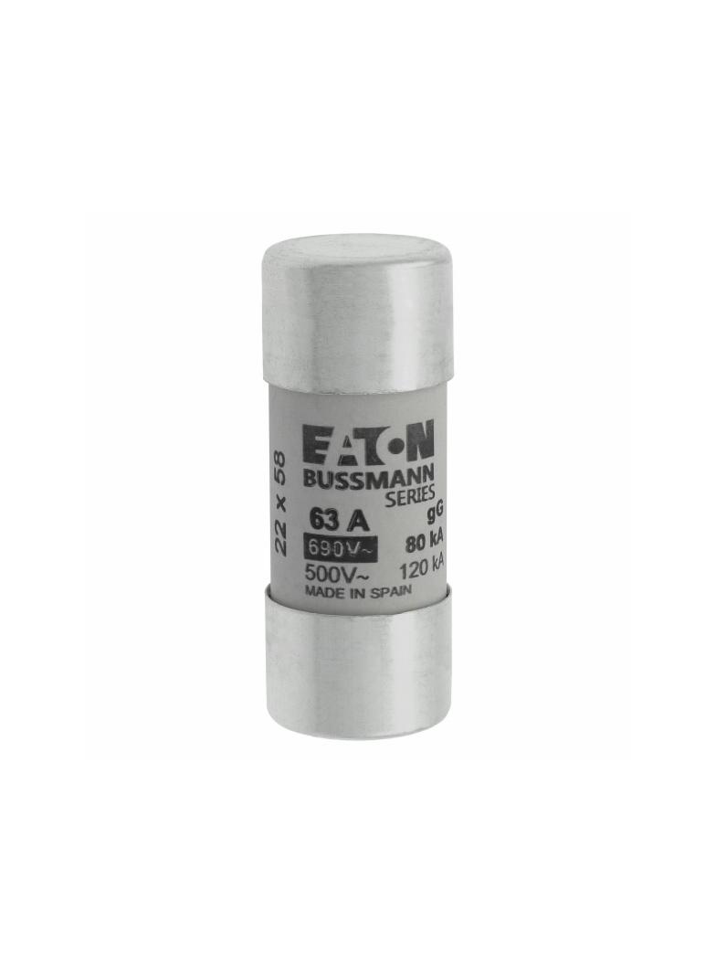 CYLINDRICAL FUSE 22 x 58 63A GG 690V AC Wkładka cylindryczna 22 x 58mm 63A GG 690V AC C22G63 EATON