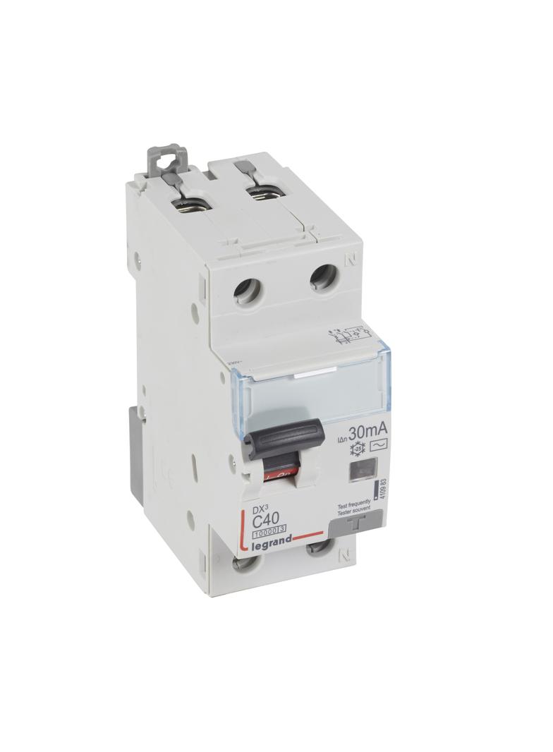 WYŁĄCZNIK RÓŻNICOWONADPRĄDOWY P 312 2P C 40A 30MA TYP AC 10KA SERII DX3, Legrand