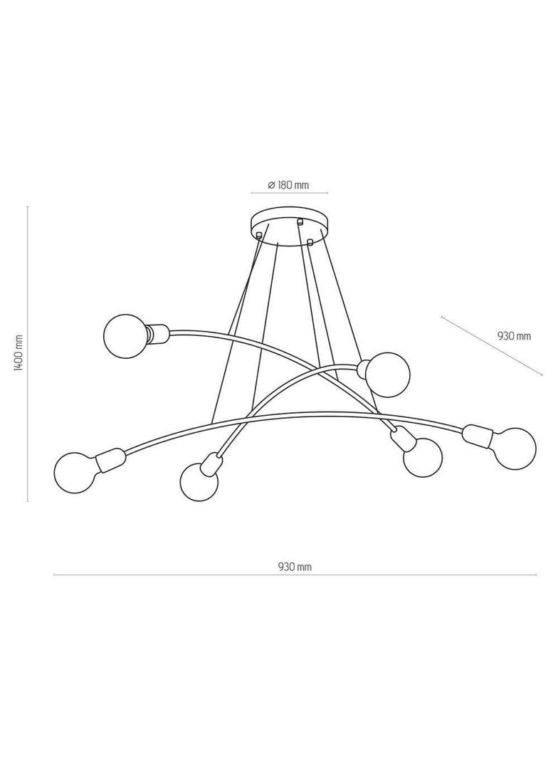 TK-Lighting lampa wisząca HELIX 6xE27 max 60W
