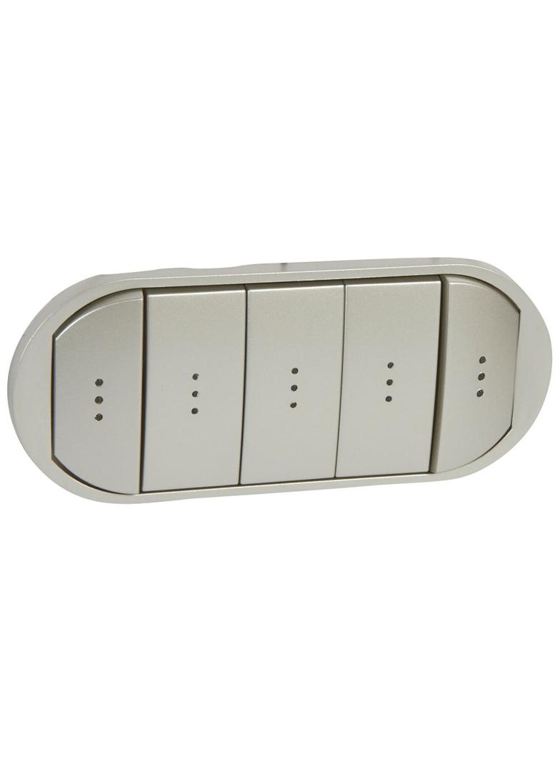 CELIANE - KLAWISZ PIĘCIOKROTNY PODŚWIETLANY TYTANOWY, Legrand