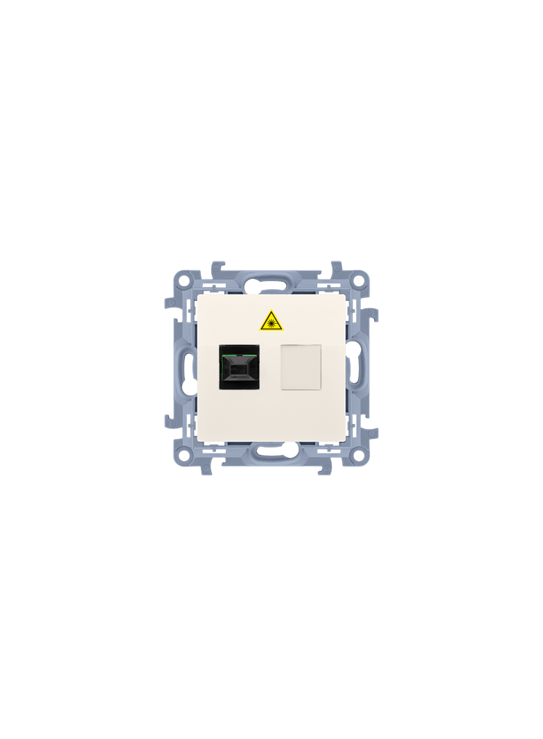 Simon 10 Gniazdo światłowodowe / optyczne pojedyncze SC/APC krem