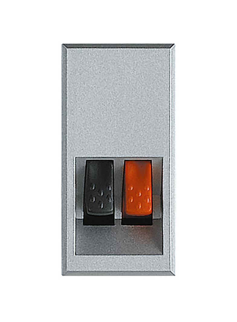 AXOLUTE - GNIAZDO GŁOŚNIKOWE 1 MODUŁ ALUMINIUM, Bticino