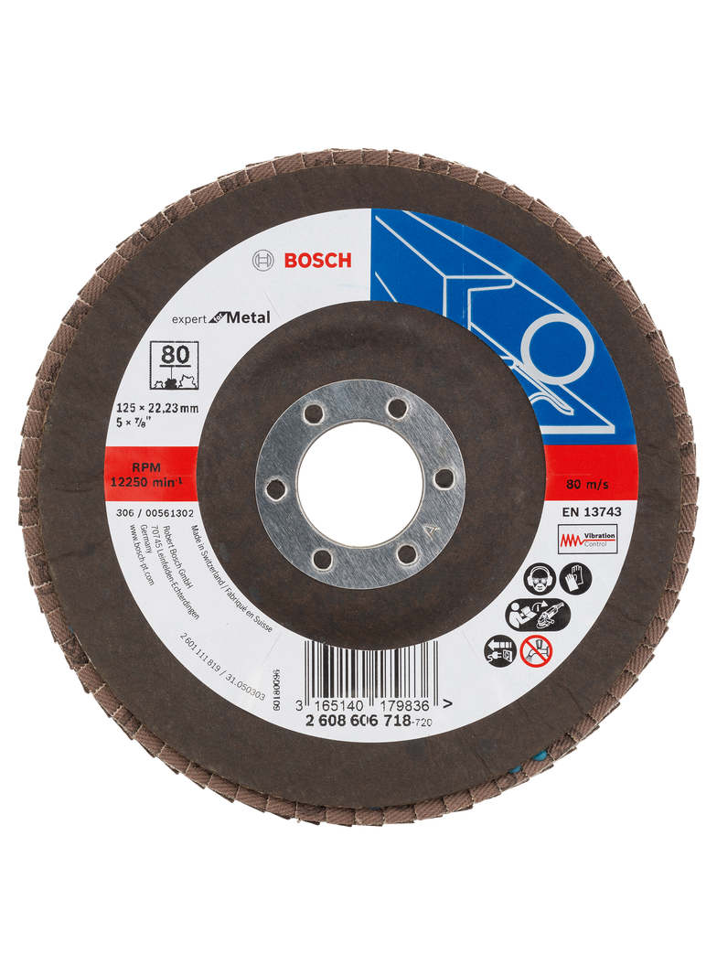 FLAP DISC BLUE METAL 125X80