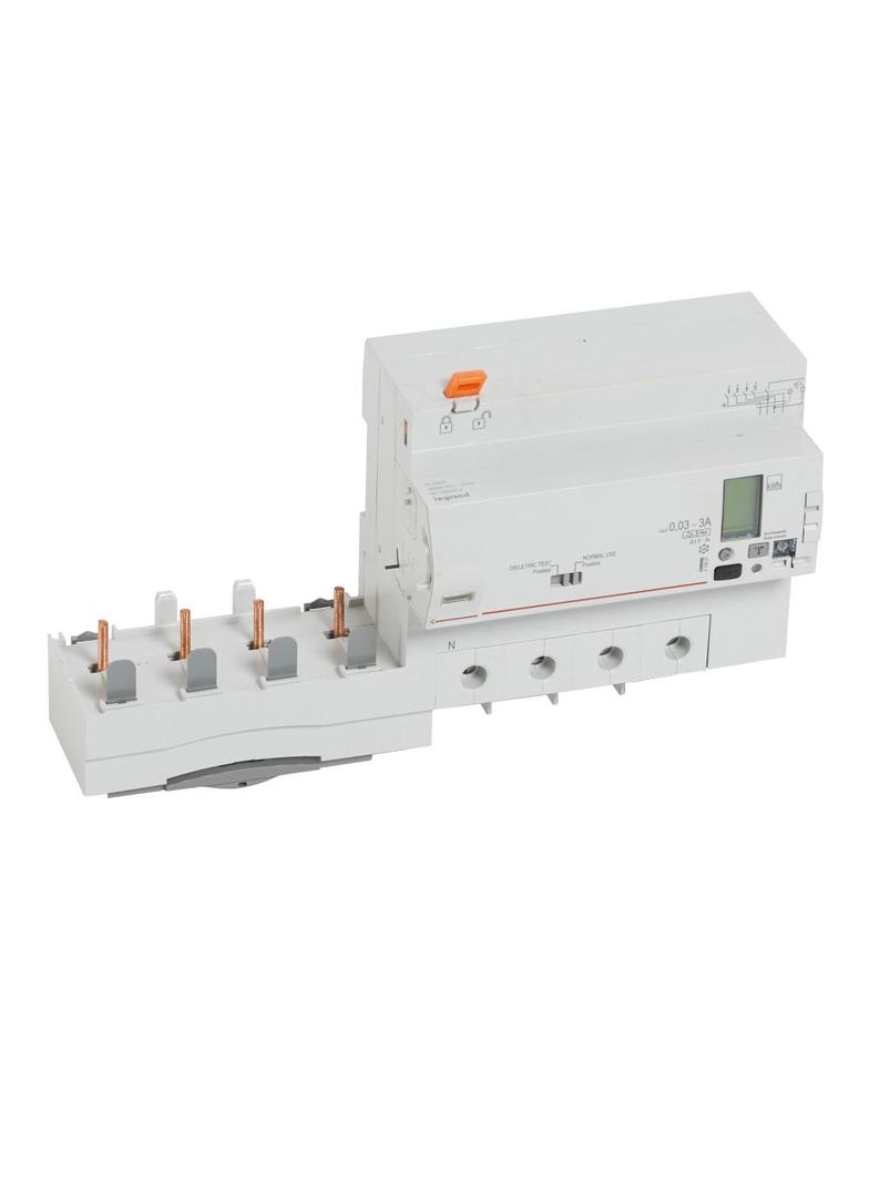 BLOK RÓŻNICOWOPRĄDOWY Z LICZNIKIEM ENERGII PR 304 4P 63A Z REGULACJĄ 30-3000MA TYP F (HPI) SERII DX3