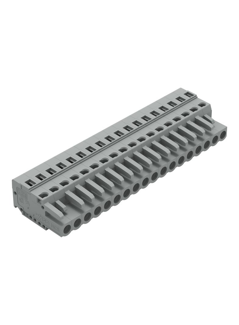 MCS-MIDI Classic gniazdo 18-bieg. szare raster 5 mm /25szt./ WAGO