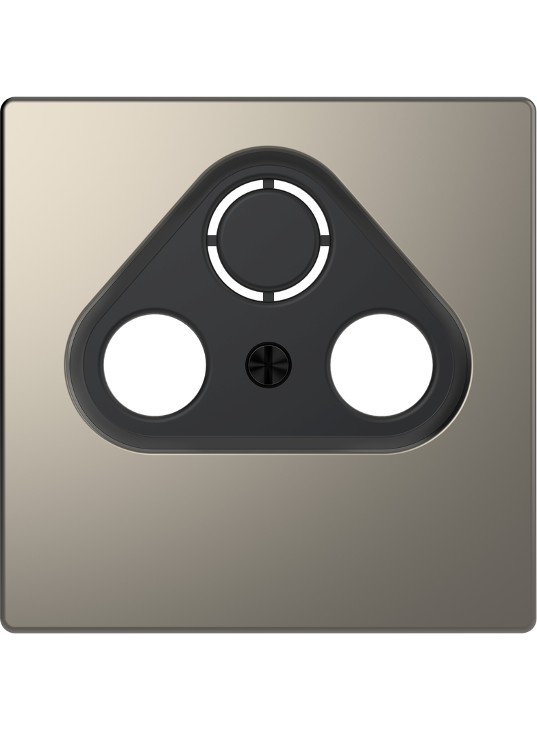 Merten, D-Life, płytka centralna gniazda RTV, 3 otwory, nikiel