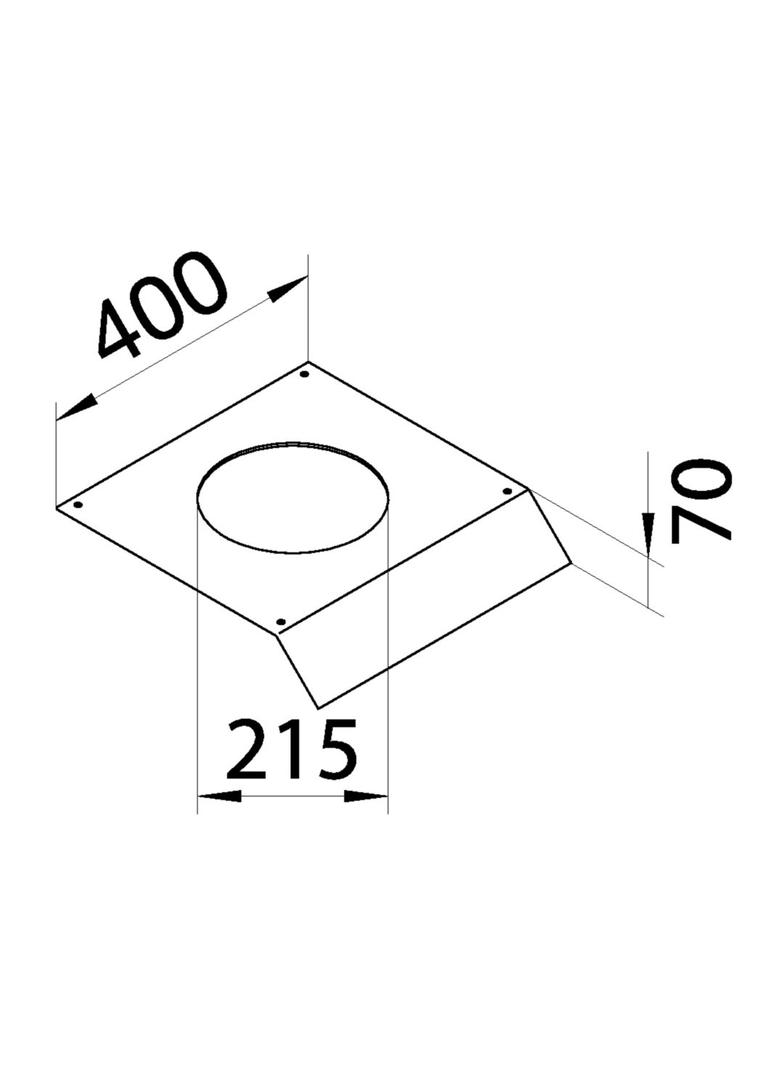 tehalit.AK Pokrywa kanału napodł R06 fi215 1-str skos dł. 400mm 300x70mm stal AKM300215R06 HAGER