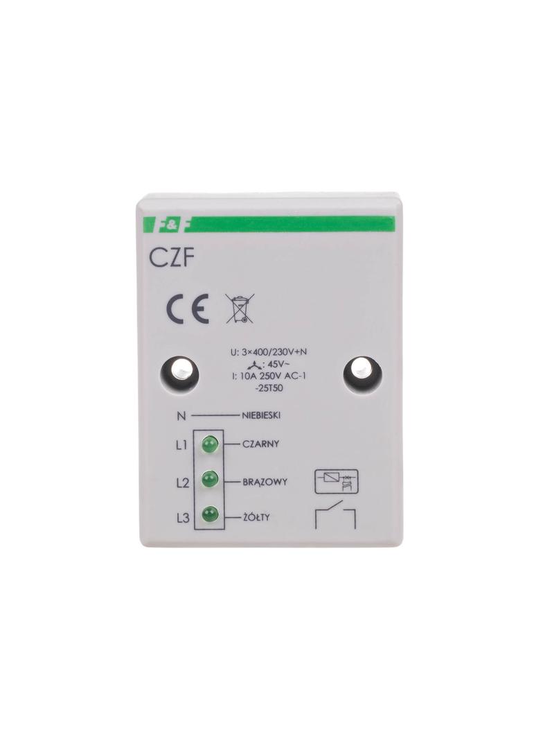 mikroprocesorowy czujnik zaniku i asymetrii faz, montaz natablicowy,True RMS