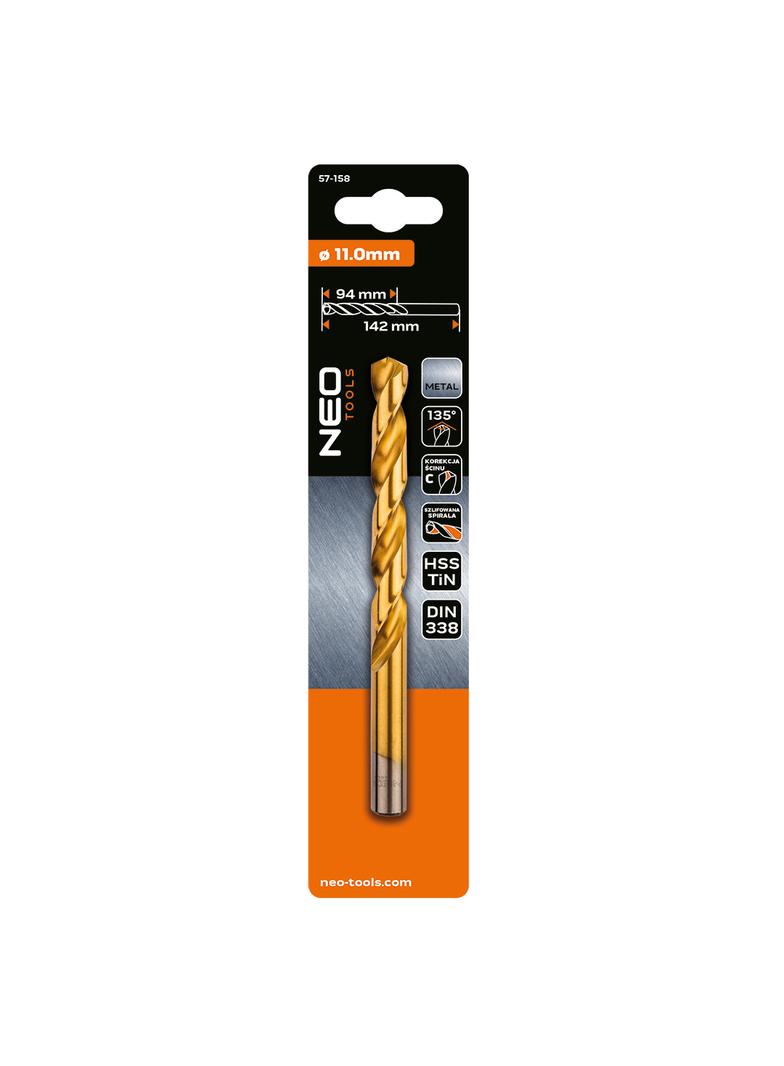 Wiertło do metalu HSS-TiN, 11.0 mm