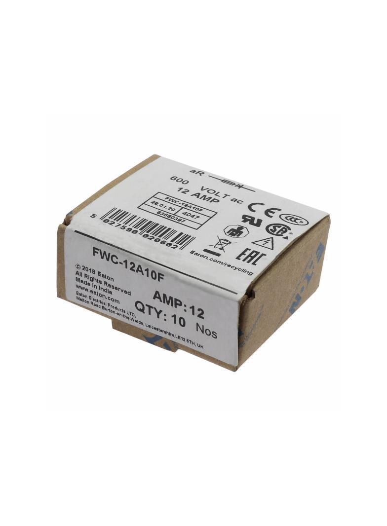 12AMP 600V AC UL FERRULE 10x38MM FUSE Wkładka szybka 12A AC 600V 10x38 mm aR UL FWC-12A10F EATON