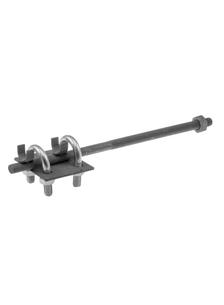 Uchwyt do naciągów wbijany 400m, kuty, gładki, podwójny