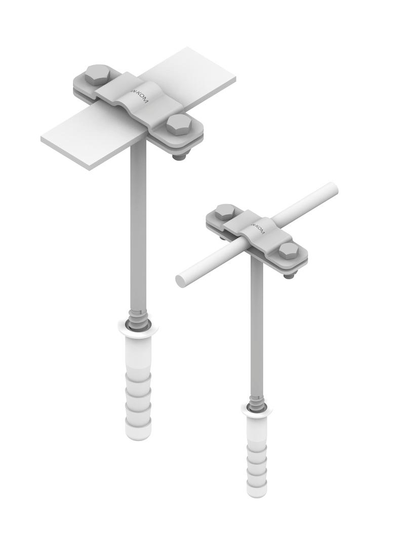 AN-45A/OG/, Uchwyt wkręcany z kołkiem rozporowym Z-Śruba, M12 L=30cm, B=40 mm ocynkowany ogniowo