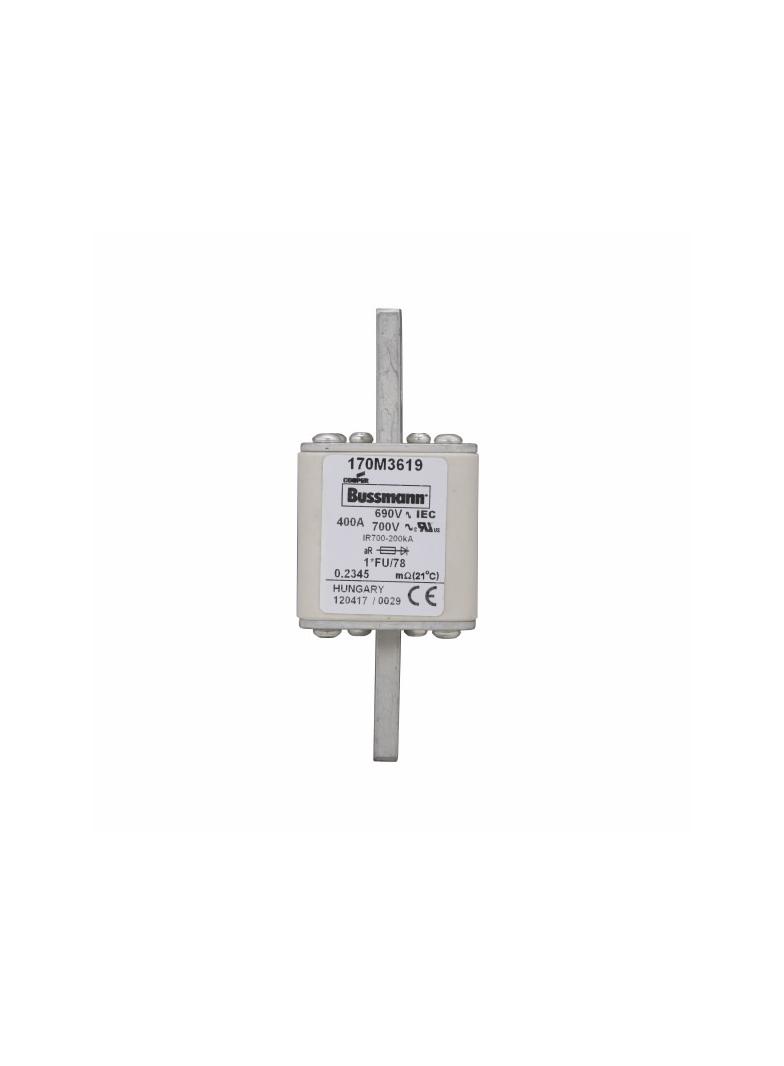 FUSE 400A 690V 1*FU/78 AR UC Wkładka szybka 400A AC 690V rozmiar 1 45x45x110 mm aR, 170M3619 EATON