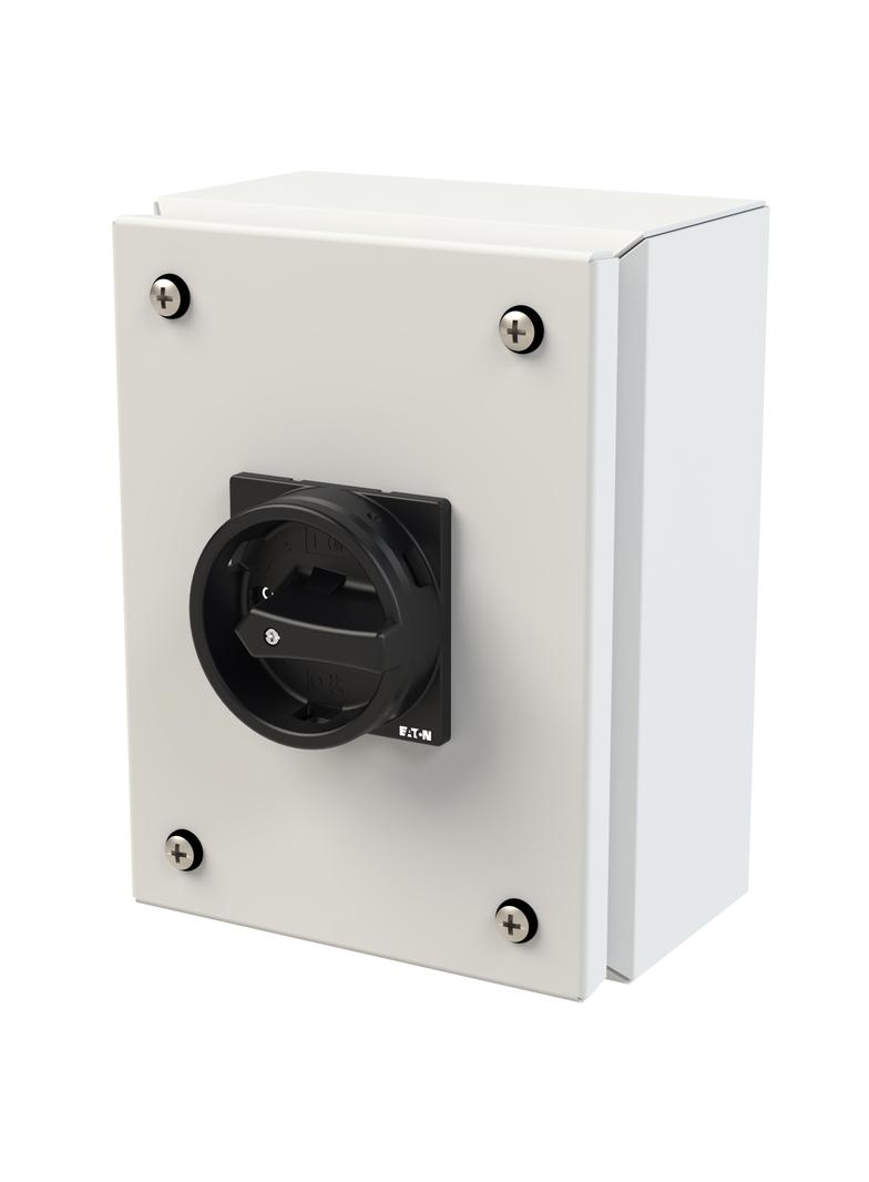 P1-32/SE1/SVB-SW/N Rozłącznik 32A 3P+N w obudowie ze stali nierdzewnej rączka czarna z blok. 197359