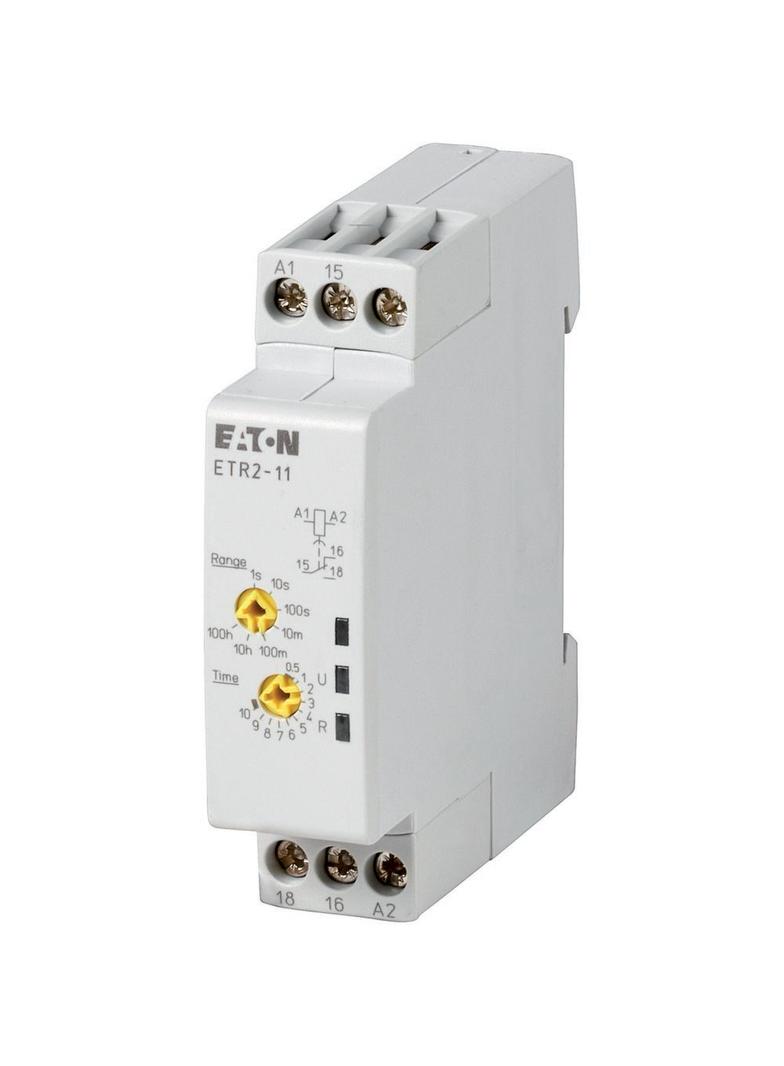ETR2-11 Przekaźnik czasowy 1P 3A 0,05sek-100h 24–240V AC 24–48V DC opoźnione załączenie 262684 EATON