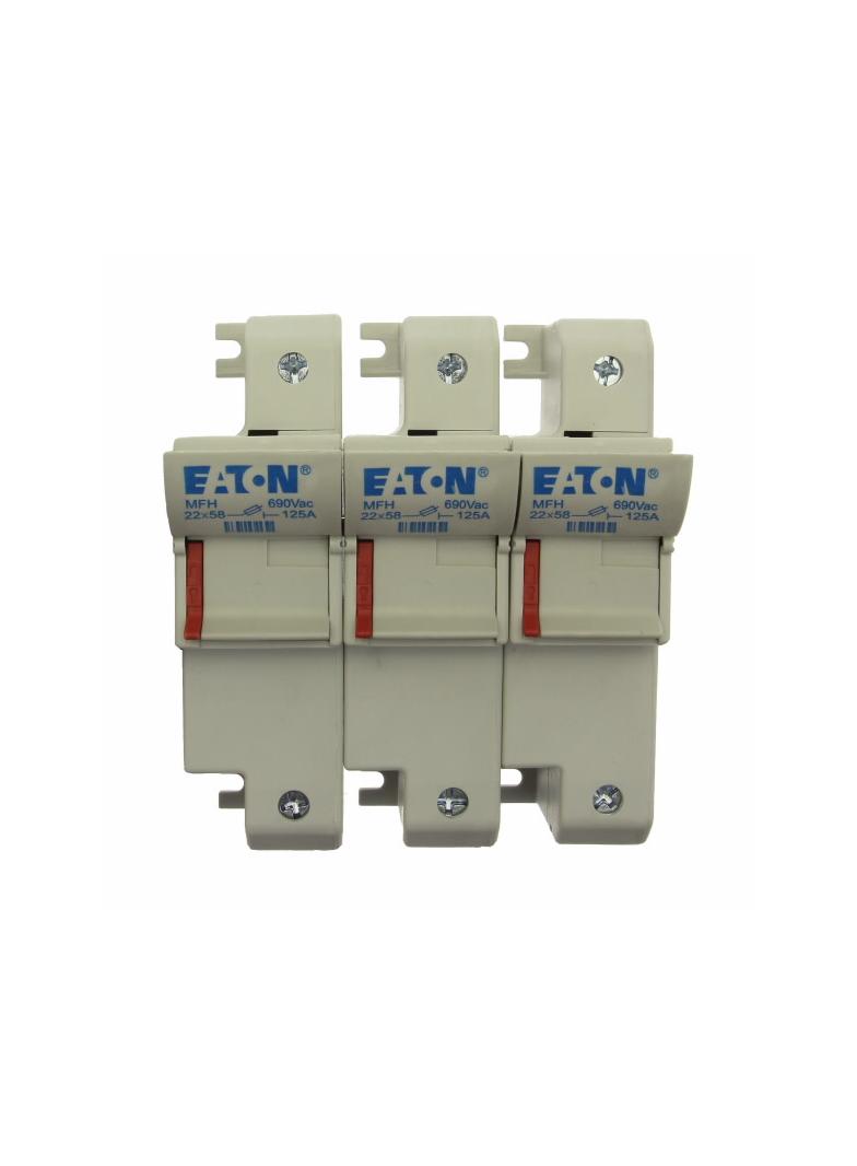 3 Pole 22x58 MFH Podstawa wkładki cylindrycznej 22x58 3P 125A 690VAC CH223DU EATON