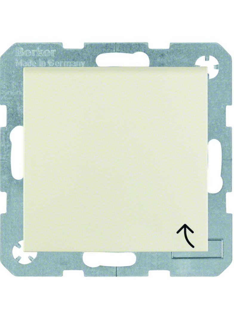 BERKER B.Kwadrat/S.1 Gniazdo SCHUKO z uziemieniem z pokrywą krem 47518982 HAGER