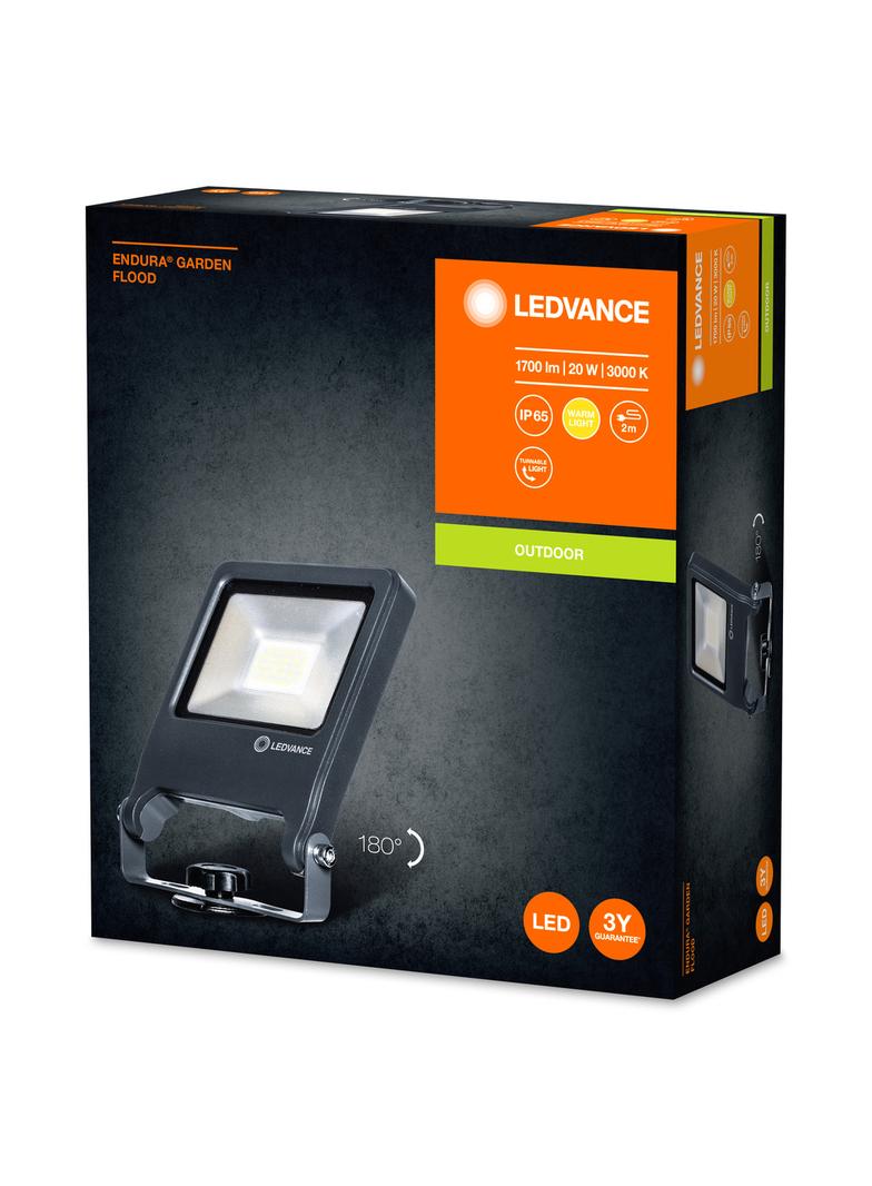 ENDURA GARDEN FLOOD 20W 830 SPIKE LEDV Oprawa zewnętrzna