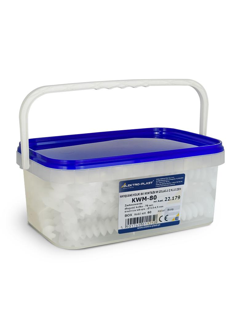 Wkręcane kołki do montażu-izolacji Z-luczem KWM-80 BOX (60 szt.) białe 22.179 OPATÓWEK